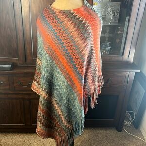 Woven heart brand cape style sweater size small